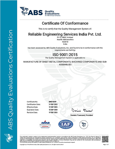 ISO 9001:2015 Certificate